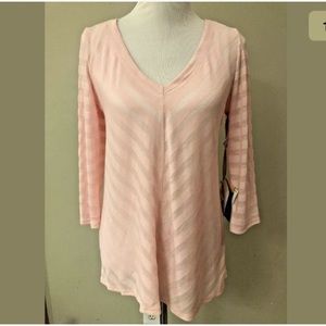 NWT! MiracleBody by Miraclesuit Tunic Blush Stripe